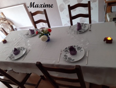 Dressage de table de Maxime