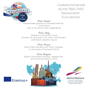 Le menu gastronomique des ErasmusDays