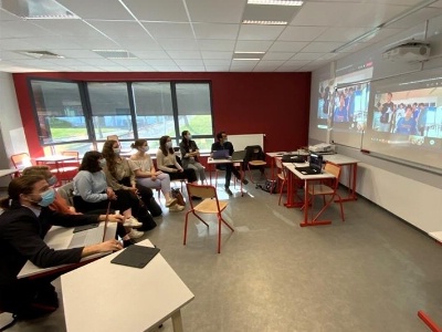 les étudiants de l'EHP en visioconférence