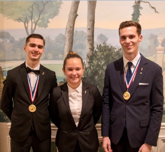 Jordan Varet MAF 2020, Amélie Gourault MAF 2019 et Mathis Carpentier MAF 2019