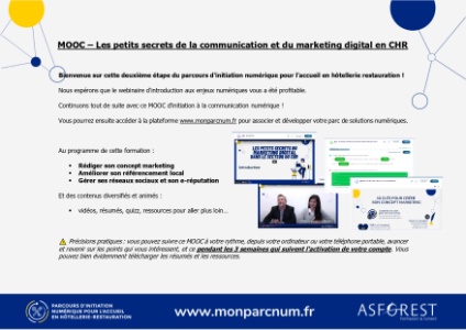 Extrait du Mooc remis aux participants de la formation proposée par le GNI.