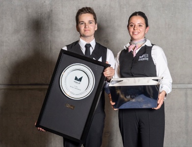 1er prix Concours : Service – Sommellerie : Ecole Hôtelière Lesdiguières de Grenoble, Adèle Vitrou et Gianni Martin Montaldo