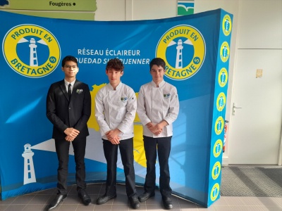 Léo Gourbil et Robin Bertin (cuisine) et Jérémy Bertil-Souchet (service)