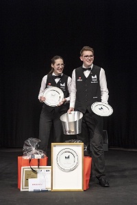 L'équipe autrichienne, Katharina Pachler et Florian Luftensteiner, a remporté le prix service-sommellerie.