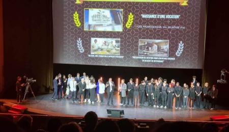 La classe d'1 pro 1 du lycée Val de Bièvre au Grand Rex