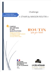 Challenge « STHAR by MAISON ROUTIN » 2023-2024 Challenge « STHAR by MAISON ROUTIN » 2023-2024