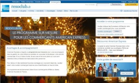 Resoclub.fr, le nouveau site d'American Express pour fédérer ses commerçants