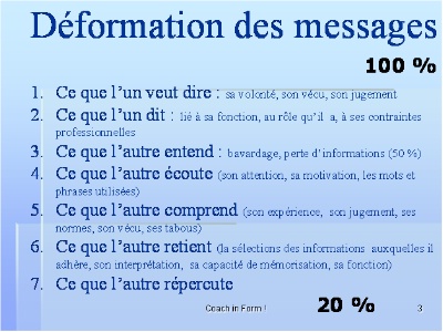 Déformation des messages : observer les sources de fuite Déformation des messages : observer les sources de fuite