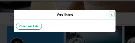 Puis cliquez sur 'ajouter ou retirer dans les listes' et sélectionnez 'créez une liste'.