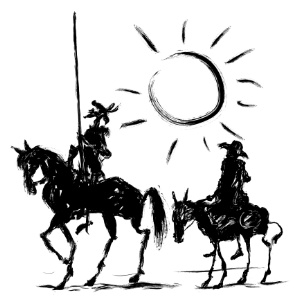 'Laissez-moi passer' répondait Don Quichotte aux critiques. 'Laissez-moi passer' répondait Don Quichotte aux critiques.