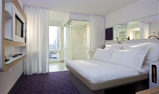 Une cabine de Yotel New York.