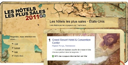 Le Grand Resort Hotel and Convention Center, de Pigeon Force (Tennessee, États-Unis), n° 1 du Top 10 des hôtels les plus sales de Tripadvisor. Le Grand Resort Hotel and Convention Center, de Pigeon Force (Tennessee, États-Unis), n° 1 du Top 10 des hôtels les plus sales de Tripadvisor.