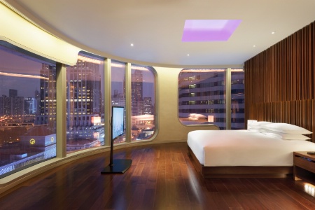 Chambre de l'hôtel Andaz à Shanghai. Chambre de l'hôtel Andaz à Shanghai.