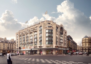 Vue d'architecte du futur hôtel Samaritaine Cheval Blanc dont l'ouverture est prévue en 2015.
