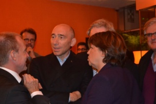 Denis Hennequin, p.d-g. du groupe Accor, et Martine Aubry, maire de Lille, lors de l'inauguration du système le 5 octobre dernier à Lille.