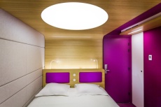 Les chambres (ici le modèle Cocoon) disposent d'une surface allant de 12 à 16 m².