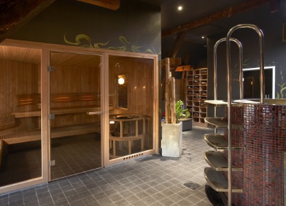 Une cabine traditionnelle Tylö.