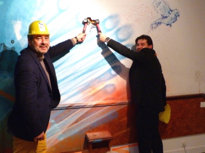 Thierry Gard et Nicolas Andrieu lors du lancement des travaux de leur futur hôtel. Thierry Gard et Nicolas Andrieu lors du lancement des travaux de leur futur hôtel.