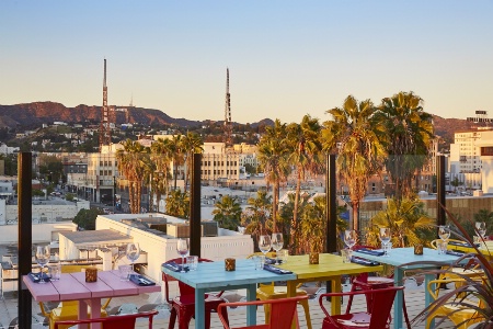 Terrasse du Mama Shelter de Los Angeles.