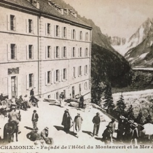 Le Grand Hôtel du Montenvers vers 1880.
