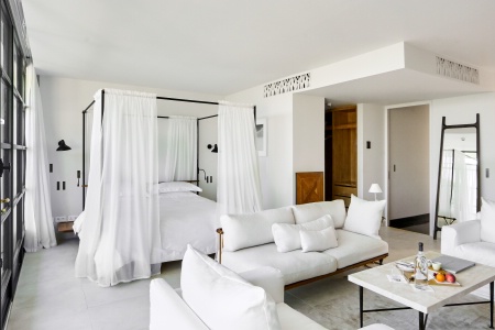 Les chambres ont été conçues dans un esprit épuré.