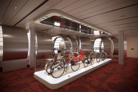 Un musée de 400 m2, consacré au design italien, est prévu à bord du futur Costa Smeralda. Un musée de 400 m2, consacré au design italien, est prévu à bord du futur Costa Smeralda.