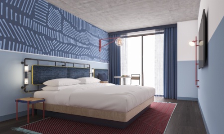 Une chambre de la nouvelle enseigne Caption by Hyatt. Une chambre de la nouvelle enseigne Caption by Hyatt.