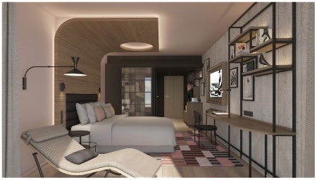 Chambre King du Canopy by Hilton Paris Trocadéro, qui doit ouvrir cette année. Chambre King du Canopy by Hilton Paris Trocadéro, qui doit ouvrir cette année.