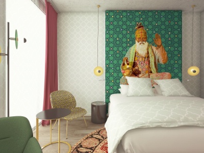 Une chambre aux influences aborigènes. Une chambre aux influences aborigènes.