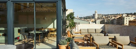 La terrasse avec vue panoramique sur la vieille ville. La terrasse avec vue panoramique sur la vieille ville.
