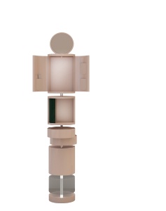 Créée par Laurent Maugoust Editions, cette colonne lumineuse est conçue pour abriter gel hydro-alcoolique, dispositif de contrôle de la température et purificateur d'air.