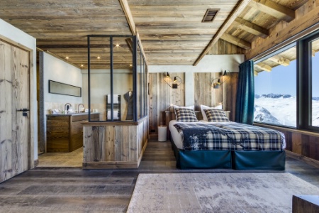 Une chambre du Refuge de Solaise.