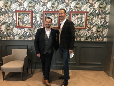 Nicolas Fruchon, directeur du Royal Hôtel, et Xavier Lormand, directeur général du groupe Roussillhotel.