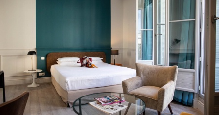 Esprit loft et industriel au Royal Hôtel de Montpellier (Hérault).