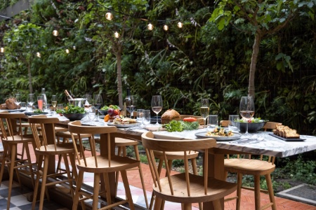 La terrasse du restaurant.