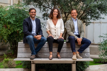 Les trois associés, de gauche à droite : Julien Kiefer, Emmanuelle Pochat et Brice de Puymorin.