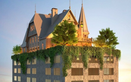 Vue d'architecte du futur hôtel de Philippe Starck à Metz.