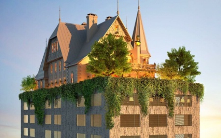Vue d'architecte du futur hôtel de Philippe Starck à Metz. Vue d'architecte du futur hôtel de Philippe Starck à Metz.