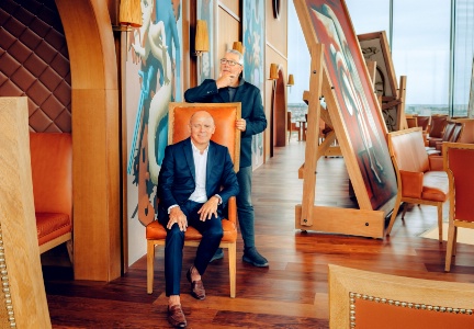 Laurent Taïeb (assis) et Philippe Starck.
