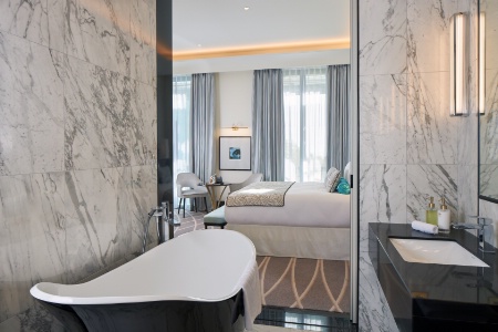 Chambre témoin du futur hôtel Victoria à Nice.