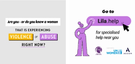 'Êtes-vous ou connaissez-vous une femme qui subit des violences ou des abus en ce moment ? - Consultez le site Lila.help pour trouver une aide spécialisée près de chez vous.' 'Êtes-vous ou connaissez-vous une femme qui subit des violences ou des abus en ce moment ? - Consultez le site Lila.help pour trouver une aide spécialisée près de chez vous.'