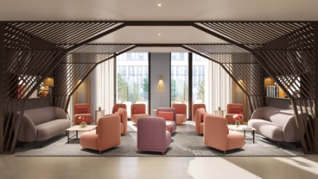 L'espace Club de l'hôtel Okko La Défense.