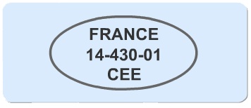 La présence de l'estampille sanitaire sur l'emballage est obligatoire (avec pays d'origine, numéro du département, de la commune puis d'agrément de l'abattoir ou laboratoire).