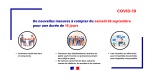 Les nouvelles mesures restrictives pour lutter contre la propagation du Covid-19