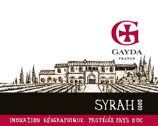 Vin du Domaine Gayla, cépage Syrah, 2010, IGP Pays d'Oc.