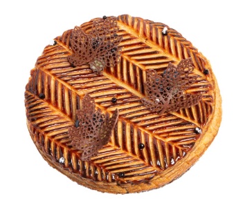 La galette des rois aux amandes et confit d'azuki de Guy Martin. La galette des rois aux amandes et confit d'azuki de Guy Martin.