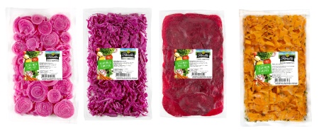 Les Pickles oignons rouges, chou rouge, betterave et carottes de Florette Food Service.