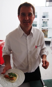 Yannick Janin et son plat.