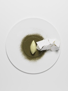 Crème de sauge et pomme rôtie. Crème de sauge et pomme rôtie.