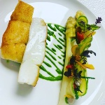 Turbot, crémeux de romaine, beurre blanc, thym citron